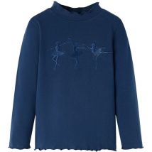 T-shirt enfants à manches longues bleu marine 116 Vidaxl 610881