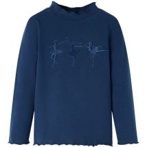T-shirt enfants à manches longues bleu marine 128 Vidaxl 974683