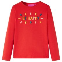 T-shirt enfants à manches longues rouge 140