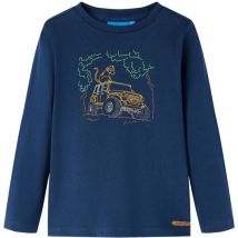 T-shirt enfants à manches longues bleu marine 104 Vidaxl 157404