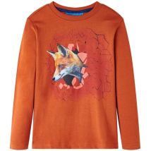 T-shirt enfants à manches longues rouille clair 104 Vidaxl 672884
