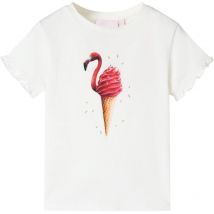 T-shirt enfants rose écru 104 Vidaxl 786574