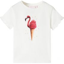 T-shirt enfants rose écru 116 Vidaxl 607731
