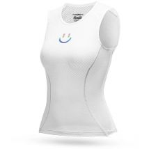 T-shirt gilet de cyclisme femme séchage rapide tissu 3D M/L - blanc