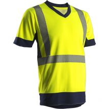 T-shirt de travail manches courtes haute visibilité kyrio - Jaune FLuo s - 40/42