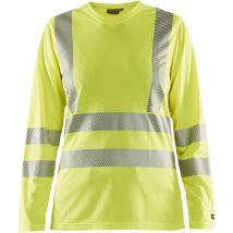 T-shirt de travail manches longues anti-odeur anti-UV hv femme 3485 - Jaune fluo s