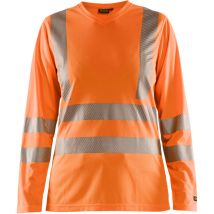T-shirt de travail manches longues anti-odeur anti-UV hv femme 3485 - Orange fluo m