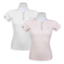 M, Rose: T-shirt manches courtes pour femmes en coton stretch pour les compétitions