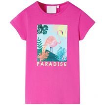 T-shirt pour enfants rose foncé 128 Vidaxl 847236