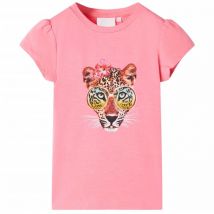 T-shirt pour enfants rose néon 140 Vidaxl 771441