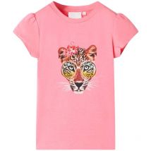 T-shirt pour enfants rose néon 128 Vidaxl 876045