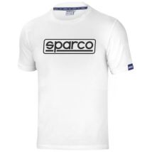 T-shirt Sparco Frame en coton manches courtes tg.l couleur blanc avec col et entrejambe inte'rieur avec personnalisation Sparco Bianco l