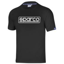 T-shirt Sparco Frame en coton manches courtes taille l couleur noir avec col et entrejambe inte'rieur avec personnalisation Sparco Nero l