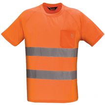 T-shirt uomo lavoro maglietta alta visibilita' riflettente arancione tg.l-xxl, 'xxl'