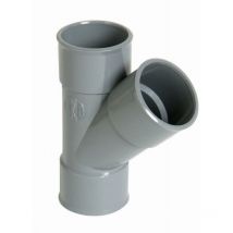 Nicoll - Einfaches Nippel- und Abzweigstück, weiblich-weiblich, 45° - pvc grau - ø 40 mm - BH144