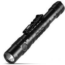 T2 Lampe de poche stylo 550 lumens, lampes de poche AA, lampe de poche EDC, lampe de poche tactique, avec clip et fonction mémoire,5 modes