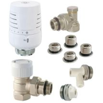 T302 Thermostat-set, Universalwinkel, Komplett In Weißmessing Somatherm For You