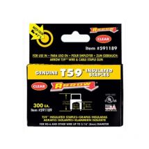 T59 Insulated Staples Clear 8 x 8mm Box 300 - Arrow