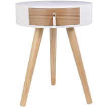 Mesa c/cajón D.35 H.46,5 cm bl