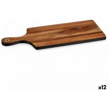 Tabla de Cortar Negro Madera de Acacia 17,3 x 1,5 x 44,8 cm (12 Unidades) - Kinvara