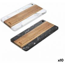 Quttin - Tabla de cortar mármol acacia 15 x 30 cm (10 unidades)