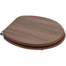 Kiamami Valentina - Tabla De Wc Universal Mdf Efecto Madera Roble Humo