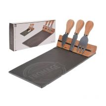 Excellent - tabla pizarra quesos 30x15 cm &43 3 piezas , Tabla pizarra quesos 30 x 15 cmCortar su queso con esta tabla de queso pizarraPráctico, esta
