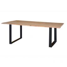 Decoration D ’ Autrefois - Table à Manger Bois, Fer Marron 140x80x76cm - Bois-Fer - Décoration d'Autrefois