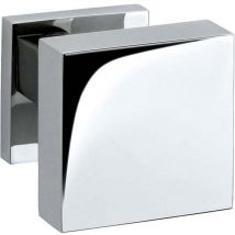Picture - Bouton Calle R.317-Cs Chrome Mat - picture - Boutons carrés plats avec rosace pour porte d'entrée design par Groël
