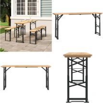 Table à bière pliable 170x50x75/105 cm bois massif de sapin - Table Pliante - Table De Jardin - Table à Bière - Table Extérieure - Mobilier De Jardin