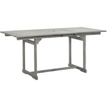 Werwing - inlife Table à dîner de jardin (120-170)x80x75 cm Bois d'acacia massif