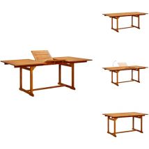 Table à dîner de jardin (150-200)x100x75cm Bois d'acacia massif - Table De Jardin - Table à Manger Extérieur - Acacia Massif - Table Extensible
