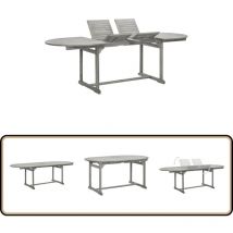 Table à dîner de jardin (160-240)x100x75cm Bois d'acacia massif - Table De Jardin - Table Extensible - Acacia Massif - Mobilier De Jardin - Table