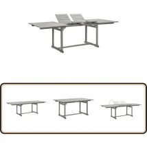 Table à dîner de jardin (160-240)x100x75cm Bois d'acacia massif - Table De Jardin - Table Extensible - Acacia Massif - Mobilier De Jardin - Table
