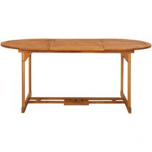 Qonovt - inlife Table à dîner de jardin 180x90x75 cm Bois d'acacia solide