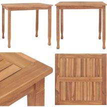 Table à dîner de jardin 85x85x75 cm Bois de teck massif - Table De Jardin - Table En Bois - Mobilier De Jardin - Teck - Table à Manger Extérieur