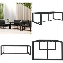 Table à dîner d'extérieur Anthracite 120x60x66 cm Aluminium - Table à Manger Extérieur - Table D'extérieur - Table Aluminium - Meubles De Jardin