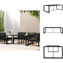Table à dîner d'extérieur Anthracite 120x60x66 cm Aluminium - Table À Manger Extérieur - Table D'extérieur - Table Aluminium - Meubles De Jardin