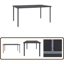 Table à dîner d'extérieur Anthracite 150x90x74 cm Acier - Table à Manger Extérieure - Table Jardin - Table Aluminium - Table Design - Table Repas