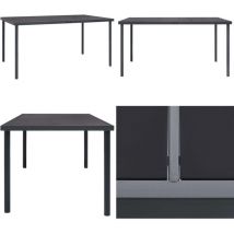 Table à dîner d'extérieur Anthracite 150x90x74 cm Acier - Table à Manger Extérieure - Table Jardin - Table Aluminium - Table Design - Table Repas