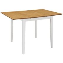 Table à dîner extensible Blanc (80-120) x 80 x 74 cm MDF