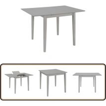 Vidaxl - Table à dîner extensible Gris (80-120) x 80 x 74 cm mdf - Table à Manger - Table Extensible - Table Ronde - Mobilier De Salle à Manger