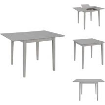 Vidaxl - Table à dîner extensible Gris (80-120) x 80 x 74 cm mdf - Table à Manger - Table Extensible - Table Ronde - Mobilier De Salle à Manger