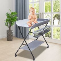 Senderpick - Table à langer bébé pliable Combinaison à langer enfants Commode à langer Étagère à langer