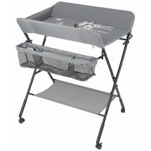Table a langer pliable bebe, gris