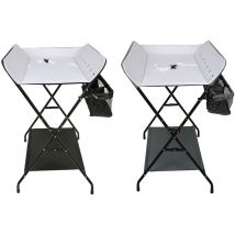Table à Langer Pliable et Portable, Table a Langer Pliante Chambre Bébé Réglable en Hauteur (gris)