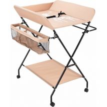 Senderpick - Table à langer Pliante pour naissance de bébé avec Panier de Rangement à Côté Structure en Fer Charge Max 25KG amovible et pliable pour