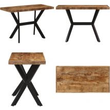 Table à manger 110x55x75 cm bois de manguier massif - Table À Manger Industrielle - Table À Manger Bois Massif - Table À Manger Design - Table À