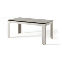 Alcos - Table à manger 160 x 90 cm bois blanchi Elba