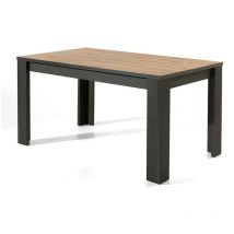 Alcos - Table à manger 180 x 90 cm coloris noir et bois Wiva